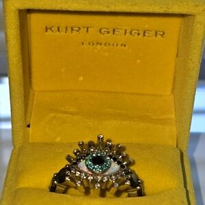 Rare Kurt Geiger Beautiful Evil eye Ring size 7 1/2
